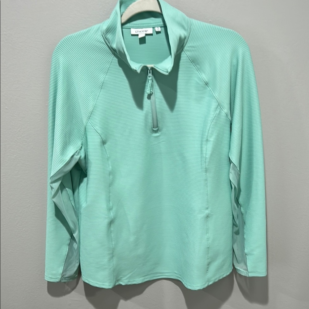 Chicos Women's Mint Green Long Sleeve Top